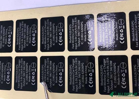 Стикер ярлыка черноты стикера 10mm CMYK слипчивого ярлыка PDF BOPP